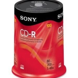 Sony - 100CDQ80RS - 48x CD-R Media - 700MB - 120mm - 100 Pack Spindle