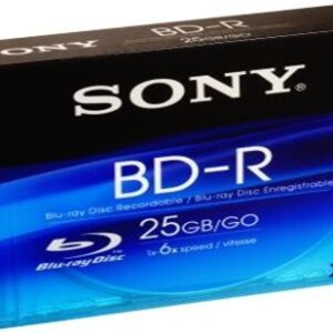 Sony - 3BNR25R3H - BNR25R3H Blu-ray Recordable Media - BD-R - 6x - 25 GB - 3 Pack Jewel Case - 120mm