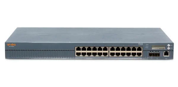 HP JW682A Aruba 7024 24-Ports 400Watts Power over Ethernet (PoE+) RJ-45 2 x 10G BASE-X (SFP+) 1 x USB 2.0 Mobility Controller