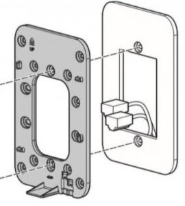 HPE R3V61A Aruba AP-503H-MNT2 AP-503H Kit Dual Wall-Box Mount Adapter