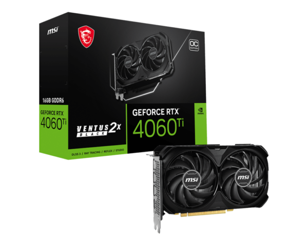 V517-005R - MSI Nvidia GeForce RTX 4060 Ti Ventus 2X Black 16G OC