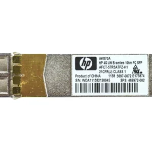 HP AK870AR B-Series 4Gb/s SMF LW Fibre Channel 1310nm Duplex LC Connector SFP Transceiver Module