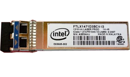 Intel E65685-002 10Gb/s 1000Base-LX 10GBase-LR Single-Mode Fiber 1310nm SFP+ Transceiver Module