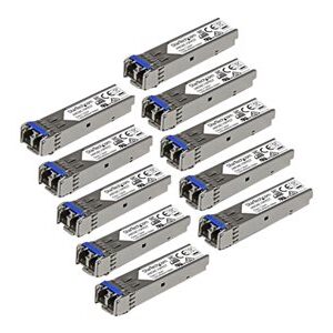 StarTech J4859C10PKST 1Gb/s 1000Base-LX Single-Mode Fibre 1310nm 10km Duplex LC Connector SFP Transceiver Module