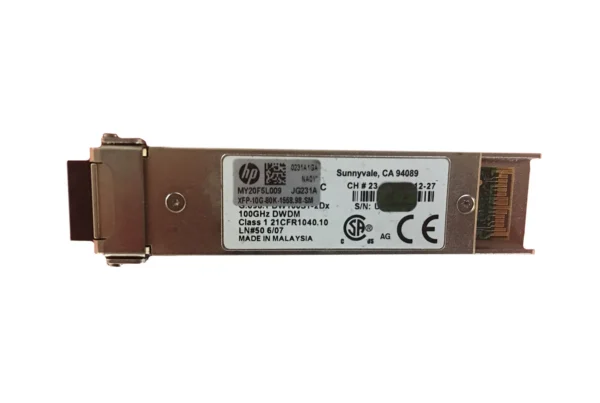 HP JG231-61101 ProCurve X180 10Gb/s 10GBase-DWDM Single-Mode Fibre 1558.98nm 80km LC Connector XFP Transceiver Module