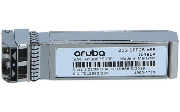 HPE JL485A Aruba 25Gb/s 25GBase-ESR Multi-Mode Fibre 850nm 400m LC Connector SFP28 Transceiver Module