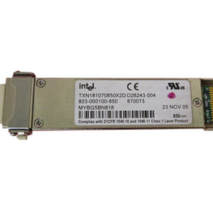 Intel TXN181070850X2D 10Gb/s 10GBase-SR Multi-Mode Fiber 300m 850nm Duplex LC Connector XFP Transceiver Module