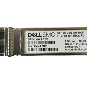 Dell W4GPP 25Gb/s 25GBase-SR Multi-mode Fibre 850nm 100m LC Duplex Connector SFP28 Transceiver Module