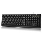 Genius KB-100 Wired Smart Keyboard, USB Plug and Play, Customizable Function Keys, Multimedia, Full Size UK Layout Design for Home or Office, Black - Image 2