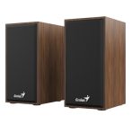 Genius SP-HF180 6W Wooden Desktop USB 2.0 Stereo Speakers with 3.5mm Audio Jack & Volume Control, Natural Wood - Image 3