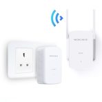 Mercusys MP510 KIT AV1000 Wireless N300 Gigabit Powerline Starter Kit (UK Plug) - Image 3