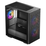 DeepCool MATREXX 40 3FS Case, Gaming, Black, Micro Tower, 1 x USB 3.0 / 1 x USB 2.0, Tempered Glass Side Window Panel, Mesh Front Panel for Optimized Airflow, Tri-Colour LED Fans, Micro ATX, Mini-ITX - Image 3