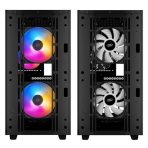DeepCool MATREXX 40 3FS Case, Gaming, Black, Micro Tower, 1 x USB 3.0 / 1 x USB 2.0, Tempered Glass Side Window Panel, Mesh Front Panel for Optimized Airflow, Tri-Colour LED Fans, Micro ATX, Mini-ITX - Image 5