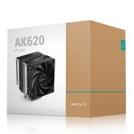 DeepCool AK620 Fan CPU Cooler, Universal Socket, Dual Powerful 120mm FDB PWM Black Fans, 1850RPM, 6 Heat Pipes, 260W Heat Dissipation Power, Unique Matrix Fin Design - Image 2