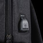 Marvo Scorpion Urbano 20 Black Waterproof 15.6 Inch Laptop Backpack with USB Charging Port (Black) - Image 6