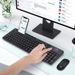 Evo Labs WM-757UK Wireless Keyboard and Mouse Combo Set, With Integrated Tablet/ Mobile/ Smartphone Stand, 2.4GHz Full Size Qwerty UK Layout Keyboard with Wireless Mouse, Ideal for Home/Office, Black - Image 5