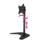 piXL Single Monitor Arm Desk Stand, For Screens up to 32", Max Weight 10Kg, Freestanding, Height Adjustable, Pivot, Swivel 360 - Image 3