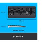 Logitech MK540 Advanced Wireless Keyboard and Mouse Combo for Windows, 2.4 GHz Unifying USB-Receiver, Multimedia Hotkeys, 3-Year Battery Life, for PC, Laptop, QWERTY UK Layout, Black - Image 5