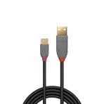 Lindy 36886 1m USB-A (M) 2.0 To USB-C (M) 2.0 Anthra Line 480Mbps Cable - Black - Image 2