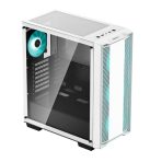 DeepCool CC560 WH Case, Gaming, White, Mid Tower, 1 x USB 3.0 / 1 x USB 2.0, Tempered Glass Side Window Panel, DeepCool Blue LED Fans, ATX, Micro ATX, Mini-ITX - Image 2