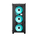 DeepCool CC560 WH Case, Gaming, White, Mid Tower, 1 x USB 3.0 / 1 x USB 2.0, Tempered Glass Side Window Panel, DeepCool Blue LED Fans, ATX, Micro ATX, Mini-ITX - Image 7