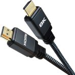 Prevo HDMI-2.1-5M HDMI Cable, HDMI 2.1 (M) to HDMI 2.1 (M), 5m, Black & Grey, Supports Displays up to 8K@60Hz, 99.9% Oxygen-Free Copper with Gold-Plated Connectors, Superior Design & Performance, Retail Box Packaging - Image 3