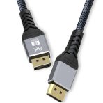 Prevo DP14-2M DisplayPort Cable, DisplayPort 1.4 (M) to DisplayPort 1.4 (M), 2m, Black & Grey, Supports Displays up to 8K@60Hz, Robust Braided Cable, Gold-Plated Connectors, Superior Design & Performance, Retail Box Packaging - Image 4