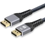 Prevo DP14-2M DisplayPort Cable, DisplayPort 1.4 (M) to DisplayPort 1.4 (M), 2m, Black & Grey, Supports Displays up to 8K@60Hz, Robust Braided Cable, Gold-Plated Connectors, Superior Design & Performance, Retail Box Packaging - Image 5