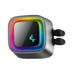 DeepCool LS520 Premium AiO Liquid CPU Cooler, Universal Socket, 240mm Radiator, PWM 2250RPM Cooling Fans, Addressable RGB LED Lighting, Fully Customizable Infinity Mirror Cap Design, Black Version - Image 6