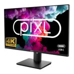 piXL PX27UDH4K 27 Inch Frameless IPS Monitor, 4K, LED Widescreen, 5ms Response Time, 60Hz Refresh Rate, HDMI, Display Port, 2x USB-A, USB-B, USB-C, 16.7 Million Colour Support, VESA Mount, Black Finish, 3 Year Warranty - Image 2