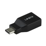 LINDY 41899 USB Adapter, USB 3.2 Type-C (M) to USB 3.2 Type-A (F), Adapter, Black, Supports Data Transfer Speeds up to 10Gbps, Robust PVC Housing & Nickel Connectors, Retail Polybag Packaging - Image 2