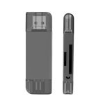 Prevo CR312 USB 2.0, USB Type-C and Lightning Connection, Card Reader, High-speed Memory Card Adapter Supports SD/Micro SD/TF/SDHC/SDXC/MMC, Compatible with Windows, Mac OS and Android, Black - Image 3