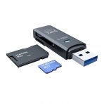 Prevo CR311 USB 3.0 Card Reader, High-speed Memory Card Adapter Supports SD/Micro SD/TF/SDHC/SDXC/MMC, Compatible with Windows, OS, Black - Image 2