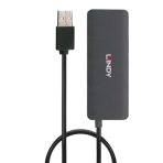 LINDY 42986 4 Port USB Hub, 4 x USB 2.0 Type-A (F) Ports, Supports Data Transfer Rates of up to 480 Mbps, Plug and Play Installation, USB Bus-Powered with DC Socket for External Power Supply - Image 2