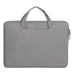 Prevo 15.6 Inch Laptop Bag, Cushioned Lining, With Shoulder Strap, Light Grey - Image 4