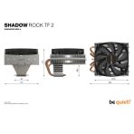 be quiet! Shadow Rock TF 2 Fan CPU Cooler, Universal Socket, Silence-Optimized 135mm PWM Black Cooling Fan, 1400RPM, 5 Heat Pipes, 160W TDP, Space Saving Top-Flow Design - Image 2