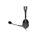 Logitech H111 Wired Headset, Stereo Sound, 3.5mm Audio Jack, Noise-Cancelling Microphone, Black - Image 4
