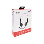 Genius HS-220U Ultra Lightweight Headset with Mic, USB Connection, Plug and Play, Adjustable Headband and microphone with In-line Volume Control, Black - Image 3