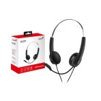 Genius HS-220U Ultra Lightweight Headset with Mic, USB Connection, Plug and Play, Adjustable Headband and microphone with In-line Volume Control, Black - Image 4