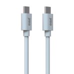 Prevo USB 2.0 60W C to C PVC cable, 20V/3A, 480Mbps, White, Superior Design & Performance, Retail Box Packaging - Image 2