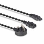 Lindy 30374 2.5m UK 3 Pin Plug To IEC C13 (Kettle) & IEC C5 (Clover) 10 Amp Mains Splitter Extension Cable - Black - Image 3