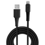 Lindy 31319 0.5m USB-A (M) 2.0 To Lightening (M) MFi Certified 480Mbps Cable - Black - Image 2