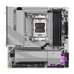 Gigabyte B650M AORUS ELITE AX ICE AMD AM5 Socket Motherboard, Micro-ATX, 4x DDR5 Slots, 2x M.2 Sockets, Fitted I/O Shield, 2.5GbE LAN, Wi-Fi 6E, 1x DisplayPort / 1x HDMI Port - Image 3
