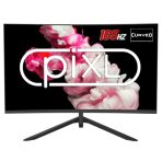 piXL CM27GF6D 27 Inch Curved Frameless Monitor, 165Hz, 6ms Response Time, HDR, Frameless, 1920x1080 Full HD, HDMIx2, Display Port, Black, VESA Mount - Image 2