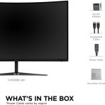 Viewsonic Omni VX3218C-2K 32 Inch Curved Gaming Monitor, QHD, 165Hz, Freesync, 2xHDMI, DisplayPort, 1ms VESA, Speakers - Image 2