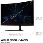 Viewsonic Omni VX3218C-2K 32 Inch Curved Gaming Monitor, QHD, 165Hz, Freesync, 2xHDMI, DisplayPort, 1ms VESA, Speakers - Image 3