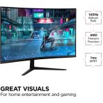 Viewsonic Omni VX3218C-2K 32 Inch Curved Gaming Monitor, QHD, 165Hz, Freesync, 2xHDMI, DisplayPort, 1ms VESA, Speakers - Image 4