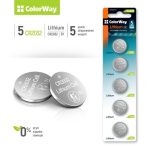 Colorway Lithium Power Blister Pack of 5 Coin Cell CR2032 Batteries - Image 2