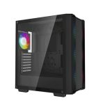 DeepCool CC560 ARGB V2 Case, Gaming, Black, Mid Tower, 1 x USB 3.0 / 1 x USB 2.0, Tempered Glass Side Window Panel, Abundant Airflow Performance, Addressable RGB LED Fans, ATX, Micro ATX, Mini-ITX - Image 2