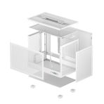 DeepCool CH160 Ultra-Portable Gaming Case White Micro Tower with Tempered Glass Side Window Panel, Advanced Cooling, USB 3.0/USB-C Ports, Pre-Installed Fans, Mini-ITX - Image 8